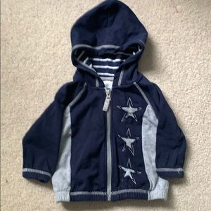 EUC little super star zip sweat shirt